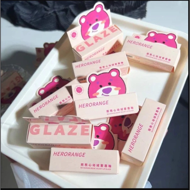 Son kem Herorange gấu dâu cute bản dupe A12 Chính Hãng
