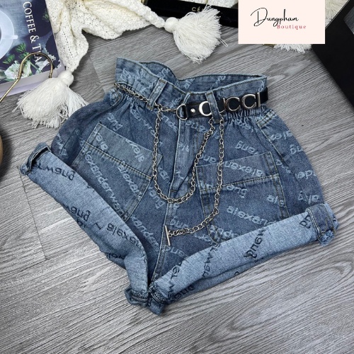 Quần sooc jeans vấn gấu hàng Quảng châu - Anna.Store