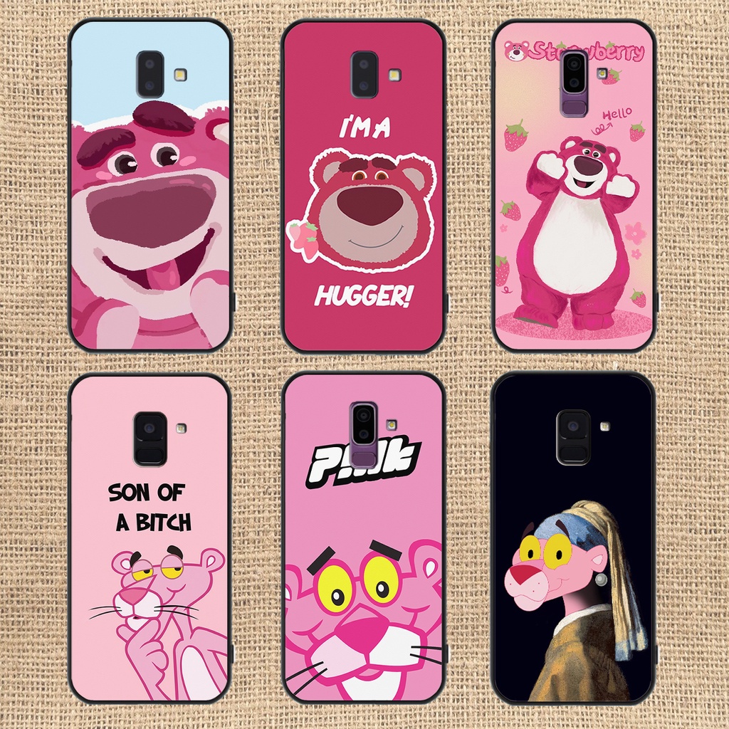 Ốp lưng Samsung J6 2018 / J6 Plus / J6+ / J8 in hình gấu dâu losto, báo hồng pink panther cute hottrend