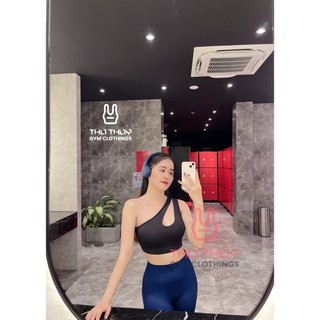 Áo Bra thể thao lệch vai kiểu giọt nước siêu sexy tập Gym, tập yoga, đạp xe