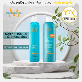 Gôm xịt giữ nếp tóc linh hoạt moroccanoil finish strong