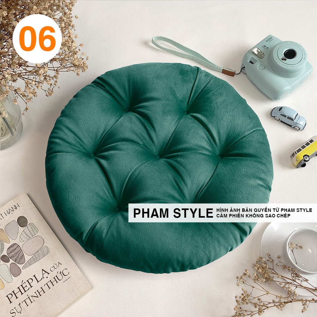 Đệm Tròn Ngồi Bệt Vải NHUNG