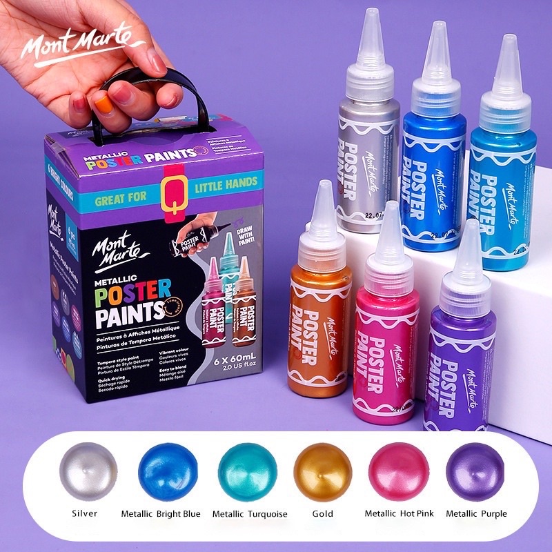 Màu Nhũ Poster Mont Marte 60ml - Metallic Poster Paints