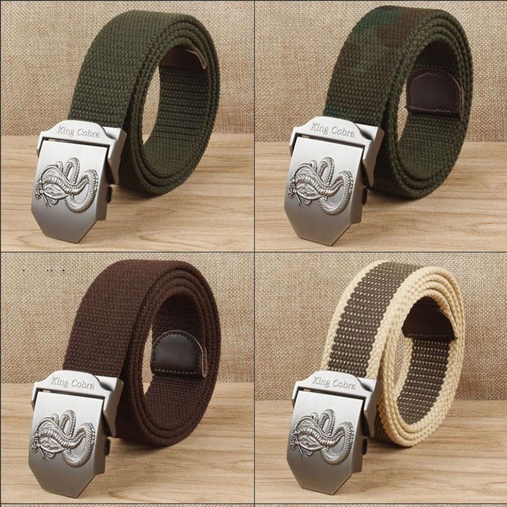 Dây Nịt Nam Dây Vải Dù Khóa Cài Chắc Chắn, Tiện Lợi - Thắt Lưng Nam_Vải Canvas_Mạnh Mẽ, Siêu Bền