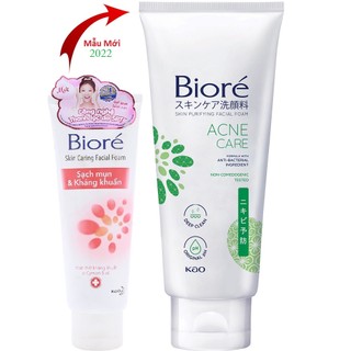 SỮA RỬA MẶT BIORE SẠCH MỤN KHÁNG KHUẨN 100ML (màu cam - nữ)
