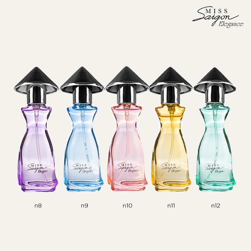 Kết hợp Nến thơm + Nước Hoa nữ Miss Saigon Elegance N8 EDP 15ml - Hộp Tím chính hãng