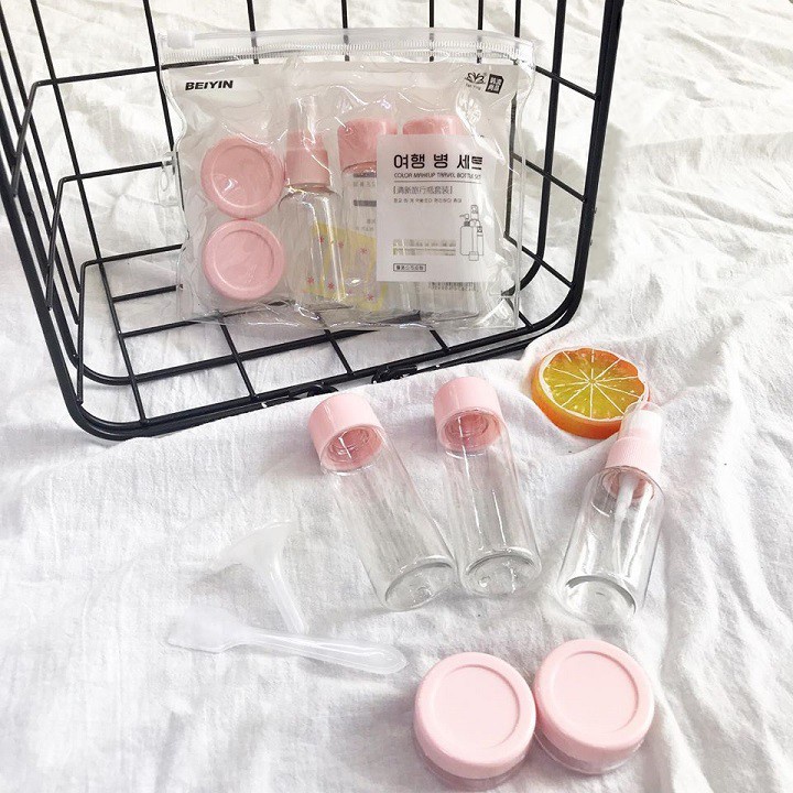Set 5 món chiết mỹ phẩm nhỏ gọn tiện dụng khi đi du lịch