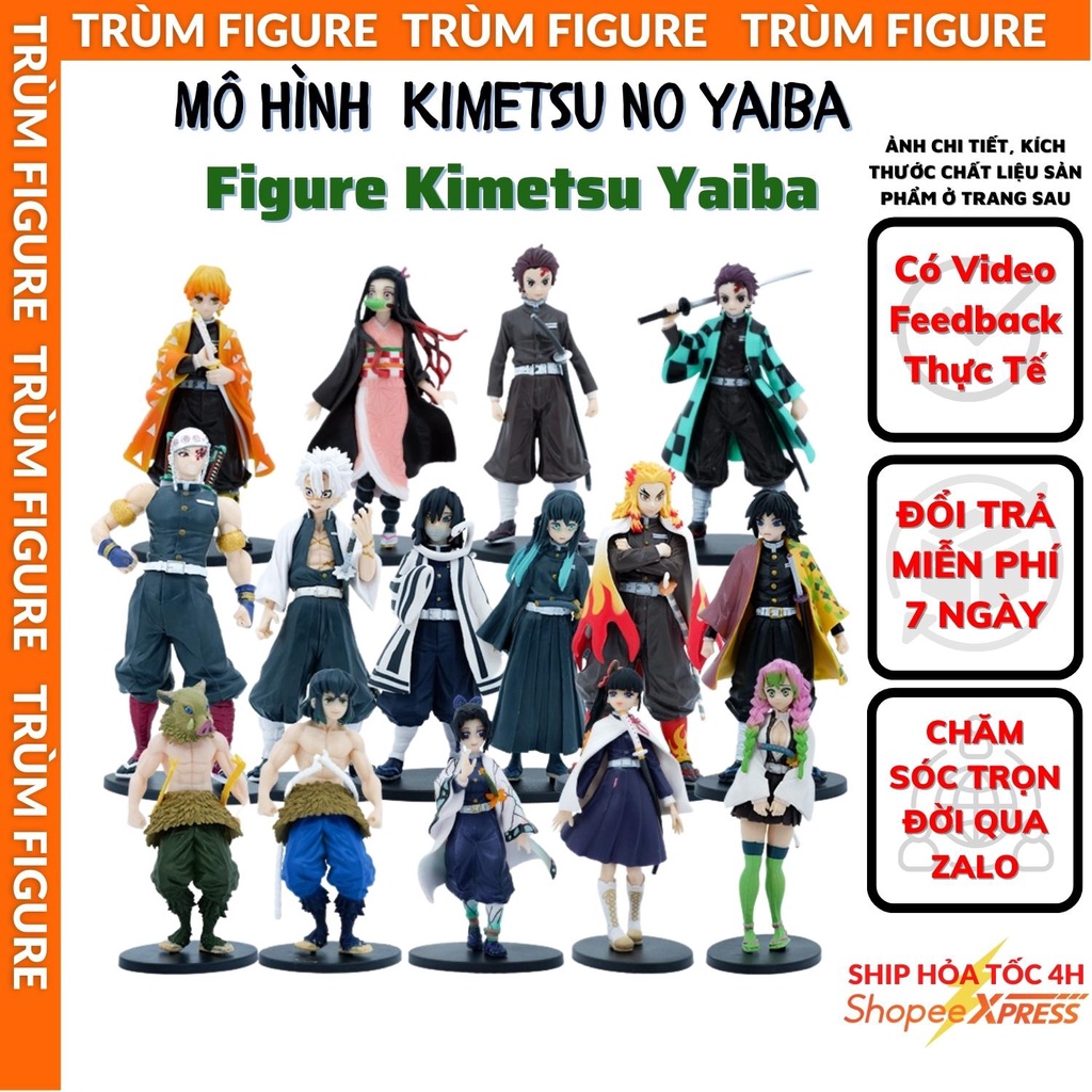 Mô Hình, Figure Kimetsu Yaiba Tổng hợp nhân vật Anime, Manga Thanh Gươm Diệt Quỷ - Full Box Trùm Figure