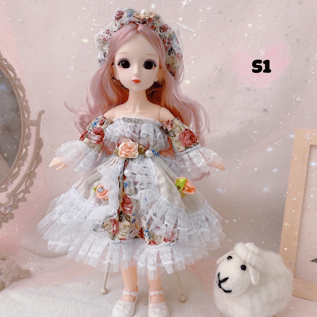 BÚP BÊ BARBIE CAO CẤP 30cm có khớp cử động kèm quần áo - Đồ chơi dễ thương cho bé gái