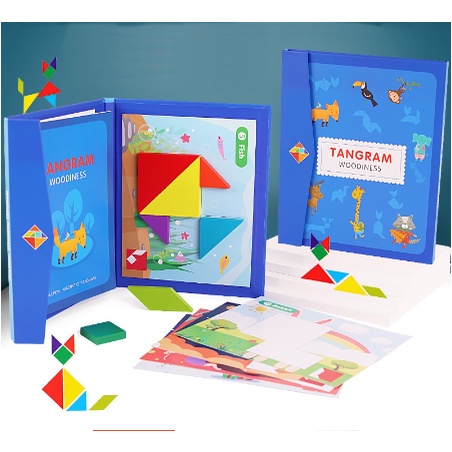 Đồ chơi xếp hình nam châm Tangram - Đồ chơi sáng tạo, phát triển tư duy cho bé
