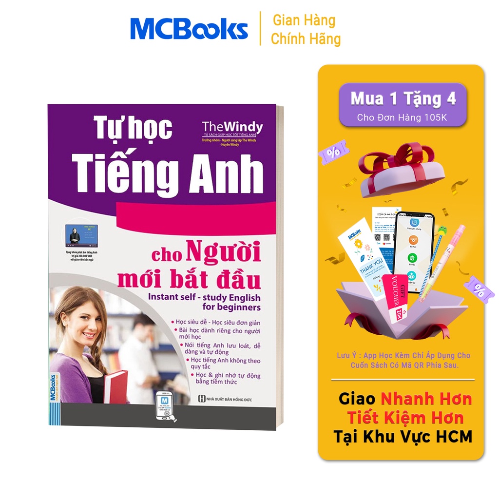 Sách - Tự học tiếng Anh cấp tốc cho người mới bắt đầu Mcbooks | BigBuy360 - bigbuy360.vn