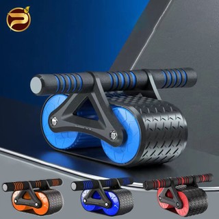 Con lăn tập cơ bụng 2 bánh có phanh lò xo trợ lực, kèm thảm lót gối