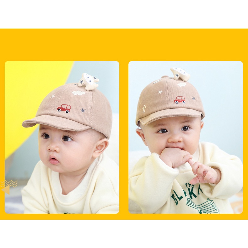 Nón lưỡi trai mềm dành cho bé sơ sinh 0-12thang