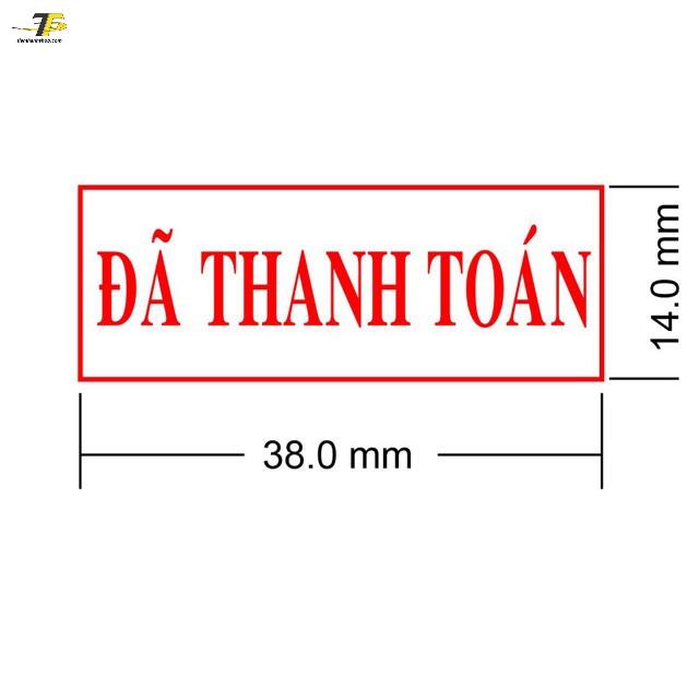 Con dấu ĐÃ THU TIỀN - ĐÃ THANH TOÁN
