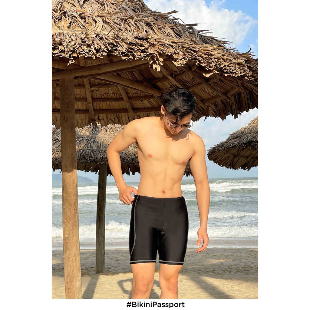 Quần bơi Nam, đồ bơi nam BIKINI PASSPORT kiểu dáng lửng - màu Đen - BS1006_BL | BigBuy360 - bigbuy360.vn