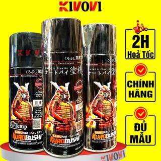 Sơn Samurai Đen Nhám, Đen Mờ, Đen Bóng ĐỦ MẪU - Sơn Chống Cháy Chịu Nhiệt Pô Xe - Sơn Xịt Cho Xe Máy Oto Kivovi