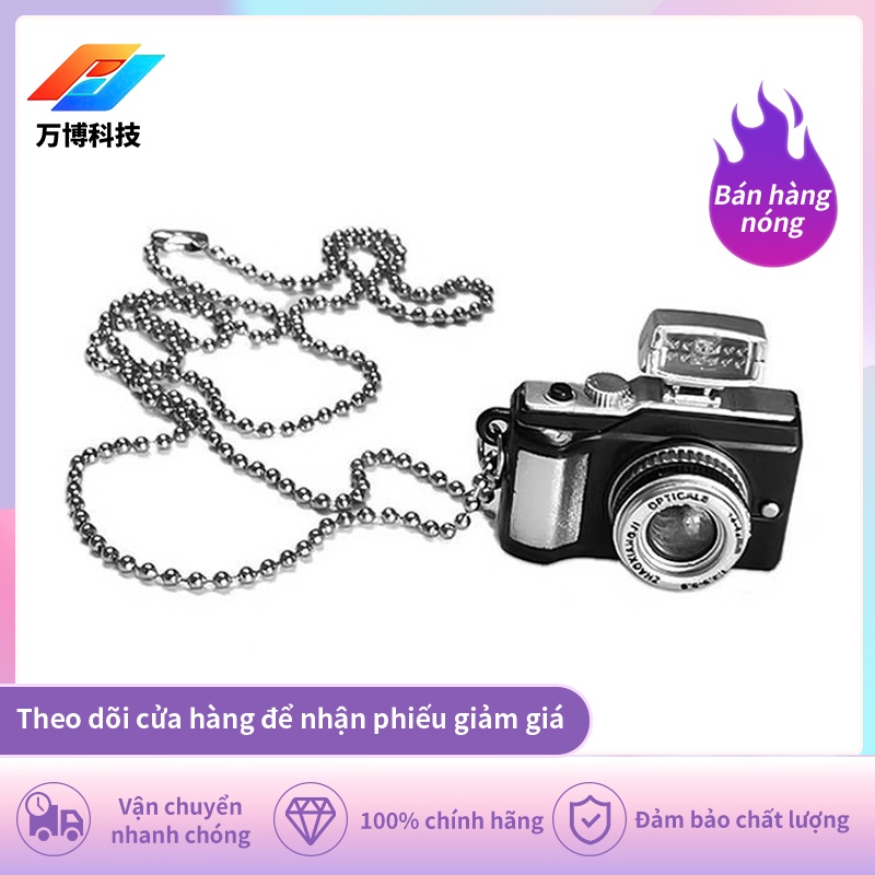 Dây Chuyền Mặt Máy Ảnh Có Đèn Led Phát Sáng Phong Cách Retro