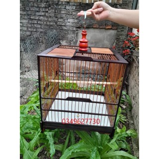 Khung lồng vuông đấu cho chim chào mào loại khung gỗ nan tre