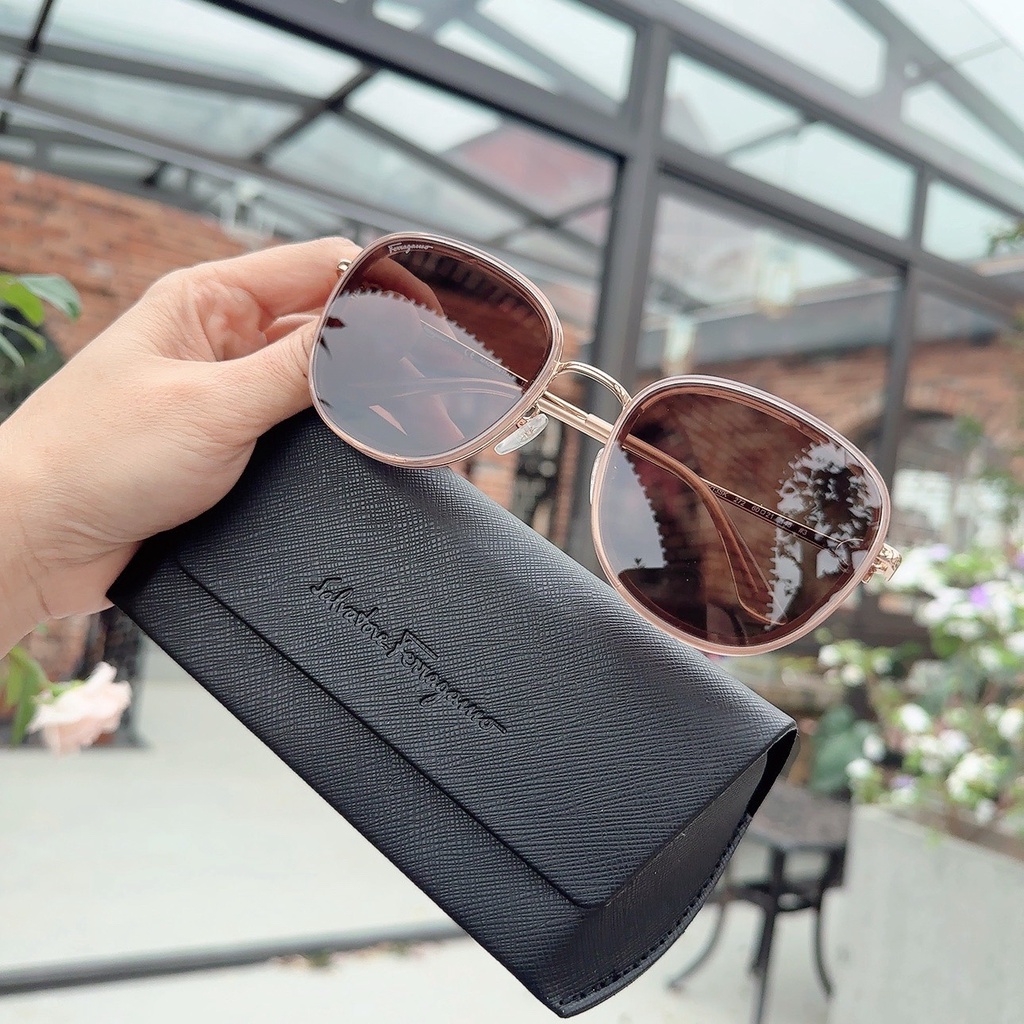 Salvatore Ferragamo viền nâu, mắt nâu SF213SK  Nude/gold