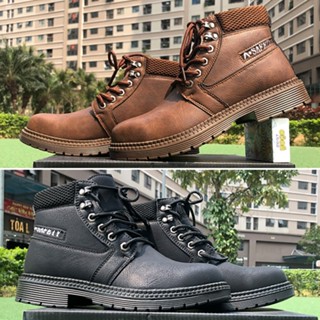 [Kèm Đồng Hồ] Giày Bốt Da Bảo Hộ Lao Động Nam Nữ SAT-813 Cao Cấp Chống Đâm Thủng Chống Thấm Nước Mũi Thép Lót Thép