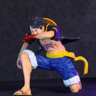 Mô hình OnePiece - Luffy quỳ thổi tay