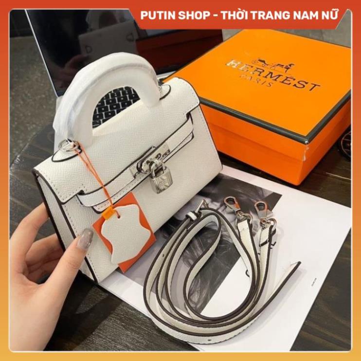 Túi xách nữ đeo vai da nhám trơn HM Fullbox , Túi sách đeo chéo có khoá nhỏ thời trang đi chơi du lịch Putin shop