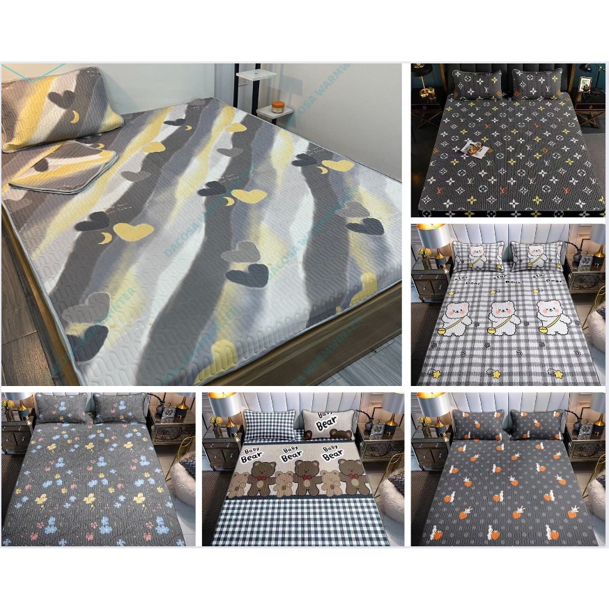 Chiếu điều hòa cao su non Hàng Loại 1 2.5kg siêu mát công nghệ cao tencel 5d kèm 2 vỏ gối