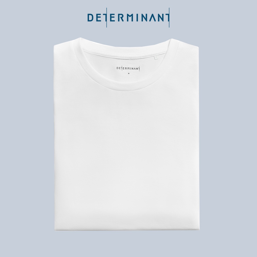 Áo thun nam Jersey Cotton thấm hút thoáng mát thương hiệu Determinant - màu Trắng [T01]