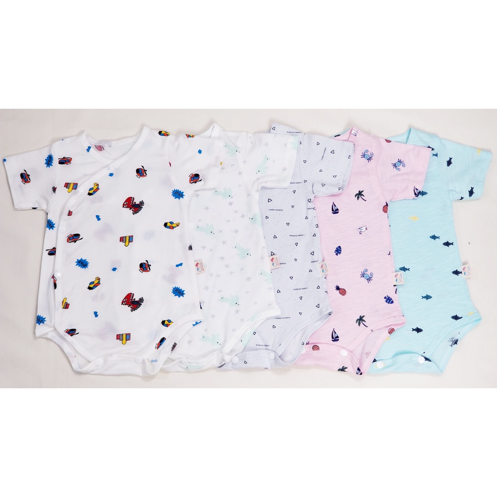 Bộ Cộc Tay Cotton Cao Cấp Nút Gài Chéo Dành Cho Bé từ 3 đến 10 Ký