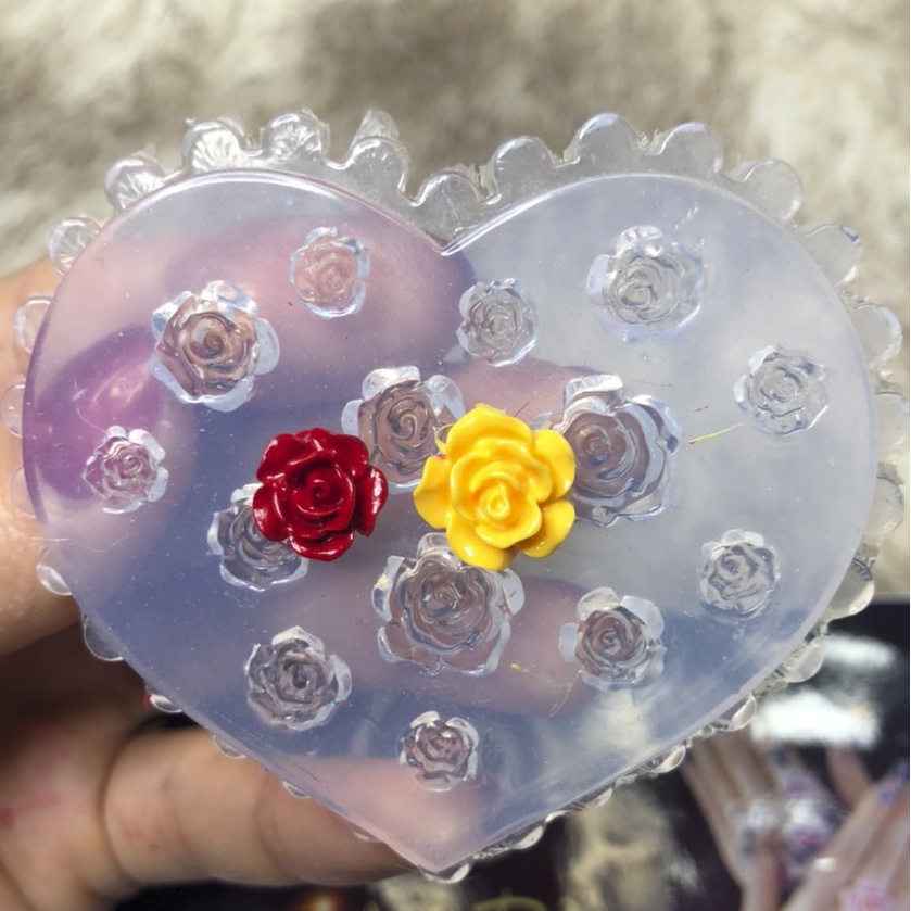 Khuôn hoa hồng, khuôn hoa sứ, khuôn trái tim, khuôn nơ nail