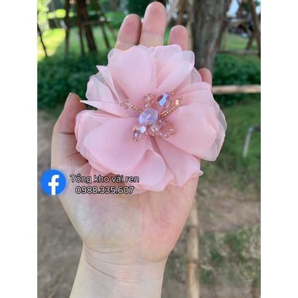 Hoa voan Organza cài áo ,váy đầm,áo dài