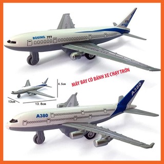 Đồ chơi mô hình máy bay Boeing có bánh xe bằng nhựa chạy trớn