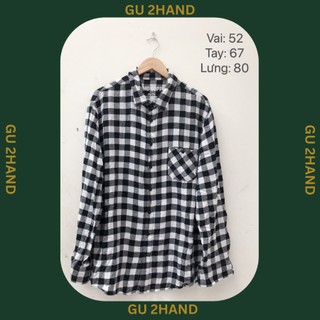 Áo sơ mi flannel 2hand chụp thật