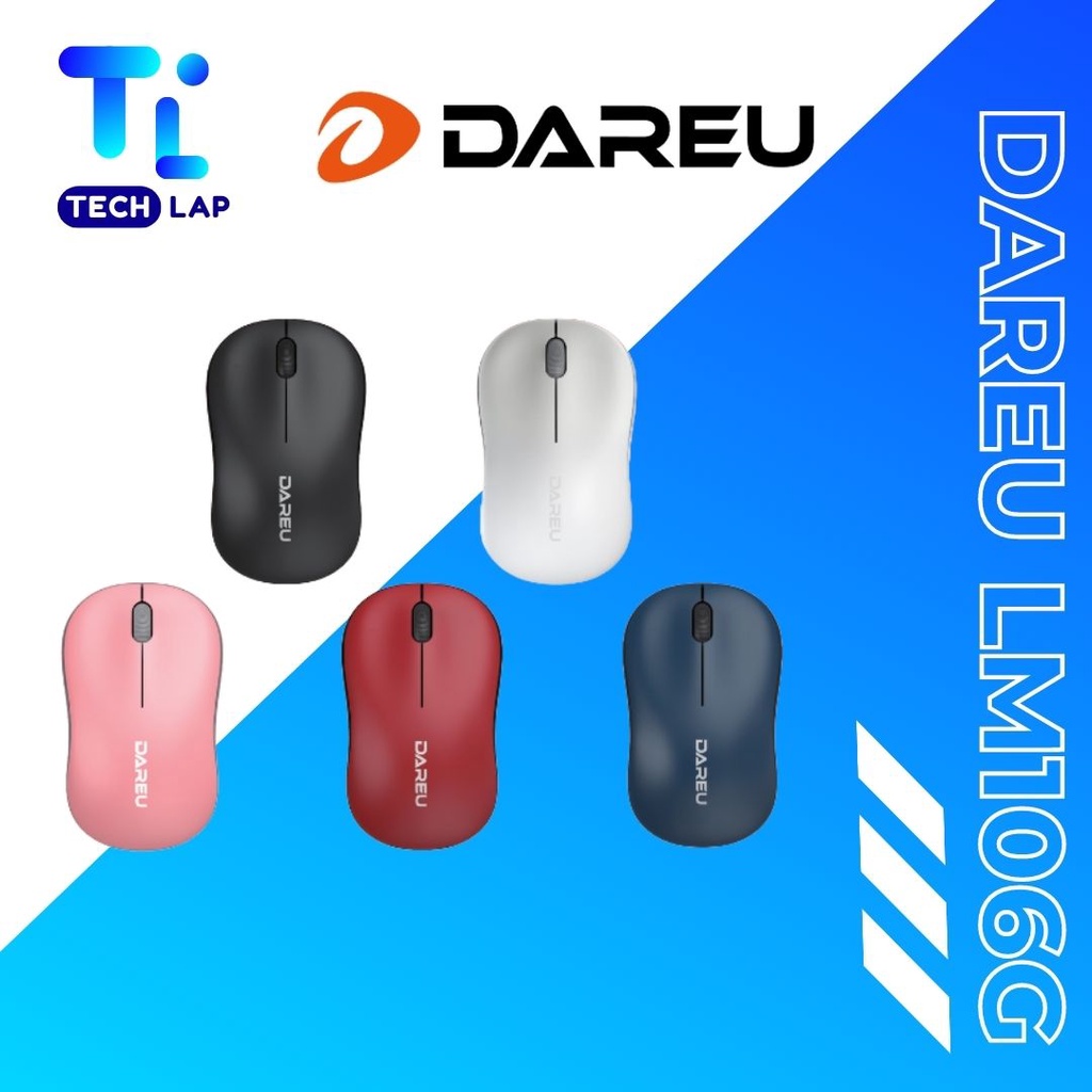 Chuột không dây DareU LM106G Thiết kế nhỏ gọn, Kết nối USB Wireless cho Laptop/PC - Bảo hành 24 tháng | BigBuy360 - bigbuy360.vn