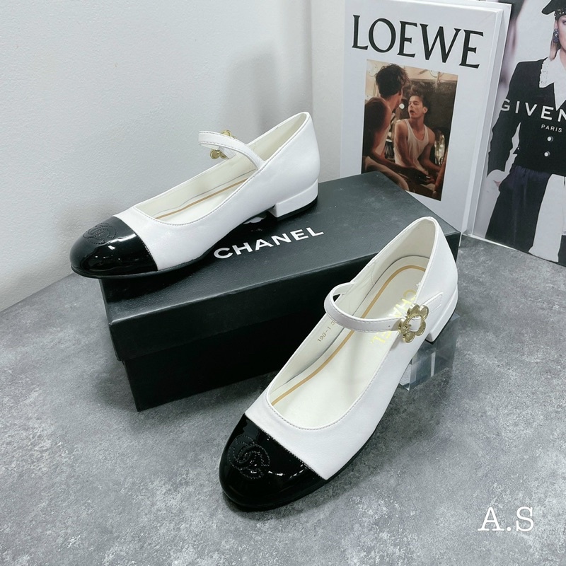 Giày búp bê vá mũi xinh xắn,hàng quảng châu cao cấp đầy đủ hộp túi