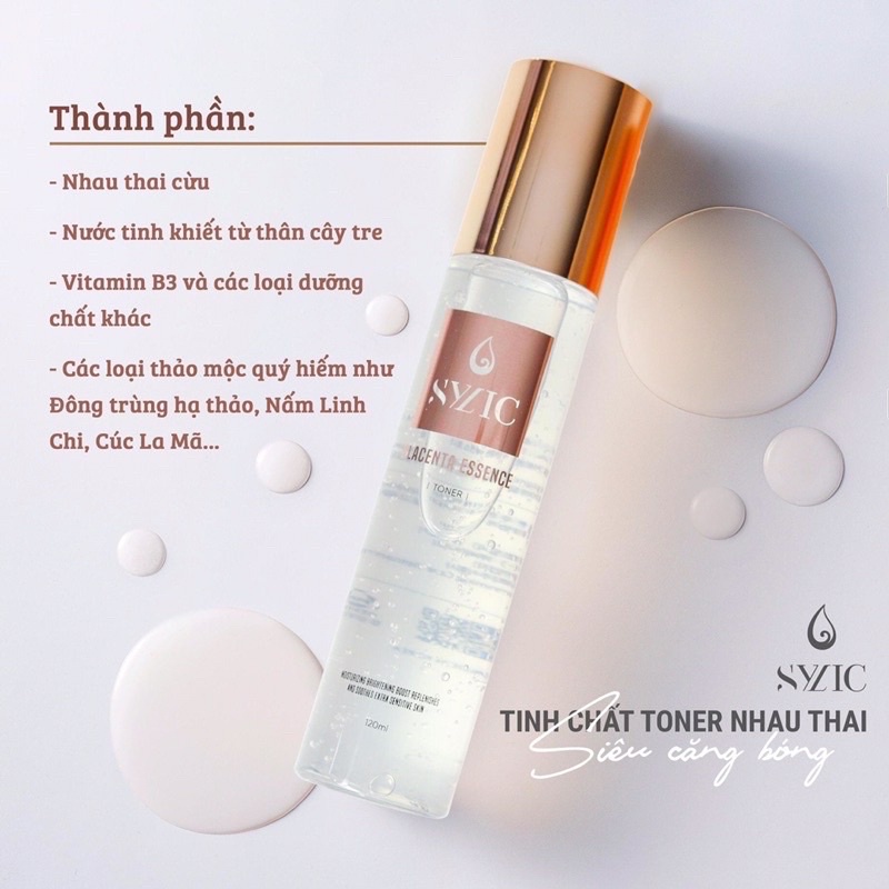 Nước hoa hồng Toner Sylic Nhau Thai Cừu Nhập Khẩu Korea Slimming căng bóng trắng mịn cân bằng độ PH
