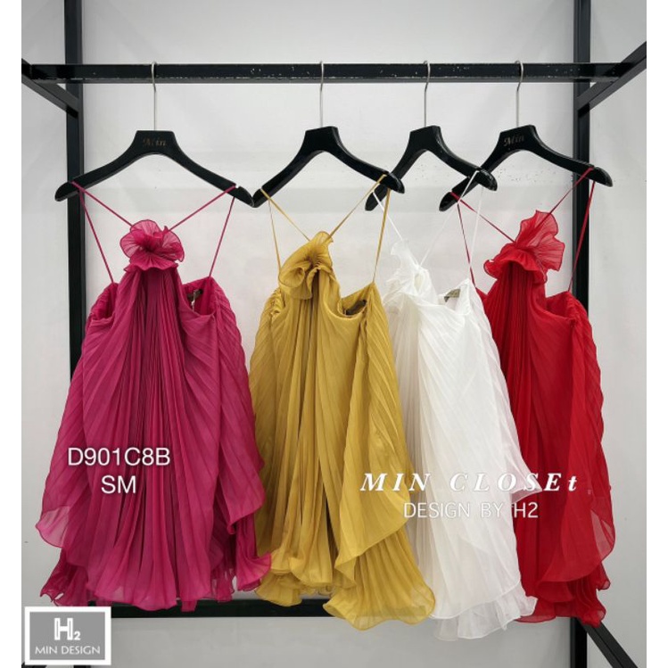 Váy Nữ Dập Ly Suông Cổ Yếm D0987 ,Váy Yếm Babydoll Ngắn Dáng Tầng Siêu Xinh Thiết Kế Cho Nữ