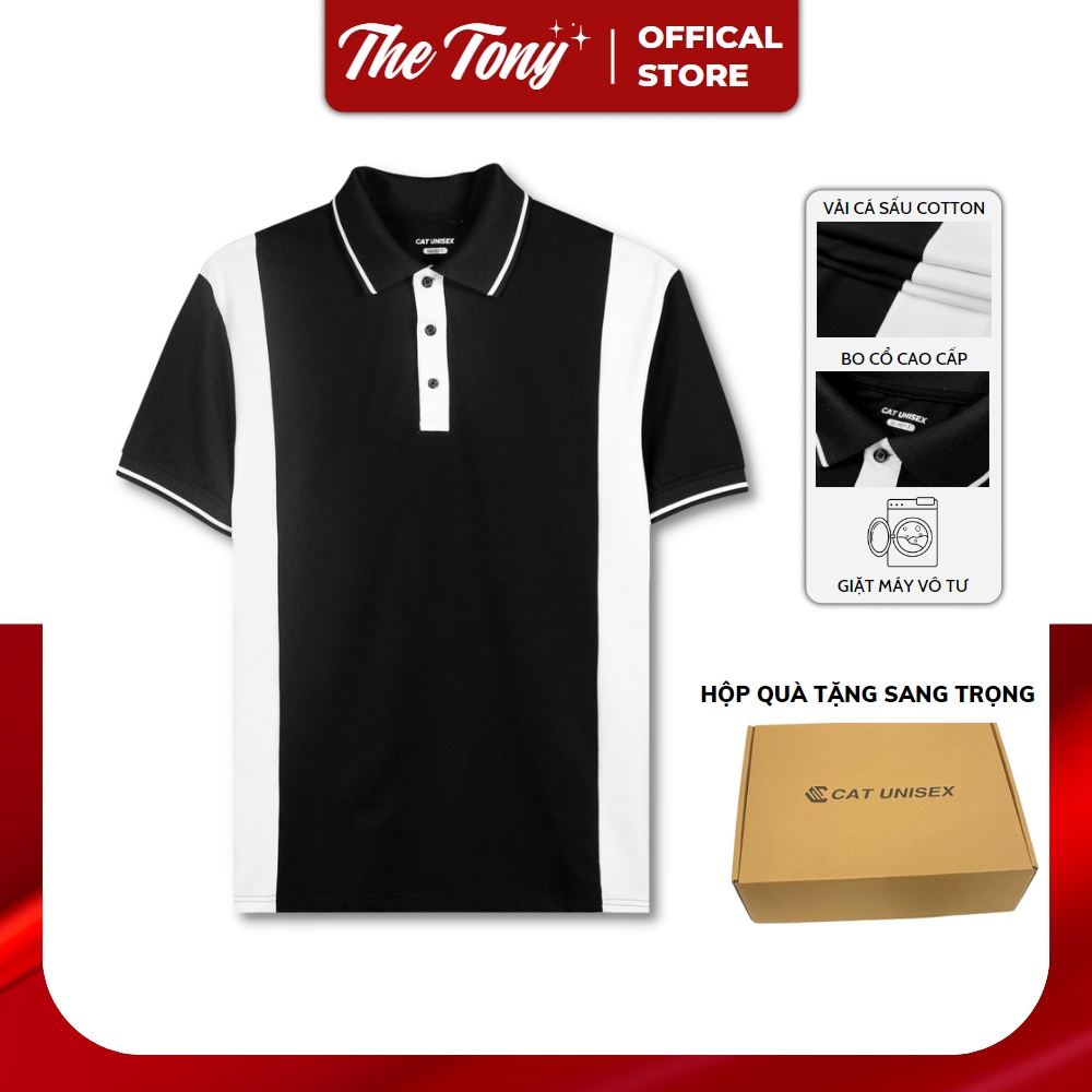 Áo Polo nam, Polo phối màu, vải cá sấu Cotton USA, chống nhăn, thoáng mát, cao cấp PL1