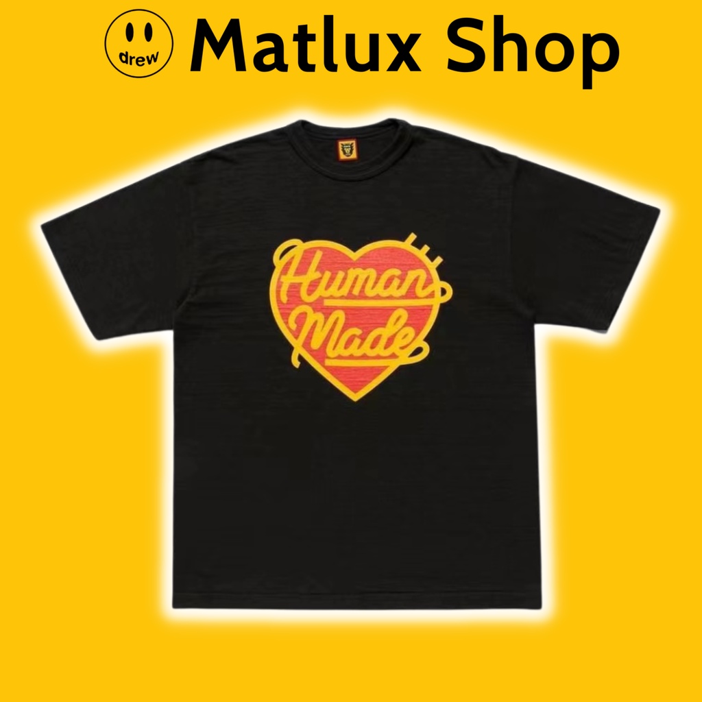 Áo thun HUMAN MADE SS23 Black Love Tee bản cao cấp, Áo tee HUMAN MADE chất liệu cotton form rộng, Áo