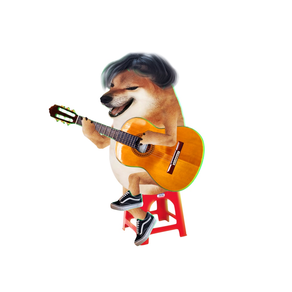 Móc khóa cheems yasuo - cheems guitar - aya lỏ