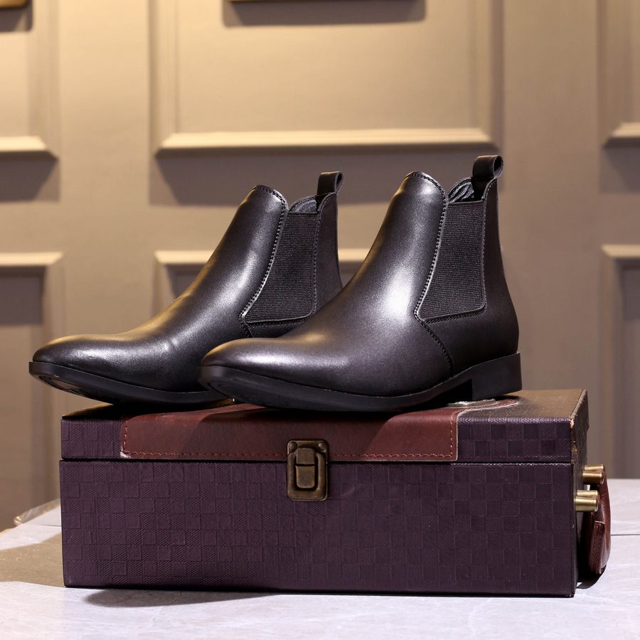 Giày da chelsea boots INICHI G1071 có may đế