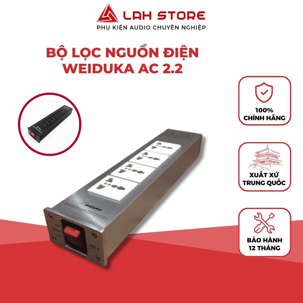 Bộ lọc nguồn điện Weiduka AC 2.2, phụ kiện chính hãng cho hệ thống âm thanh - LAH Store