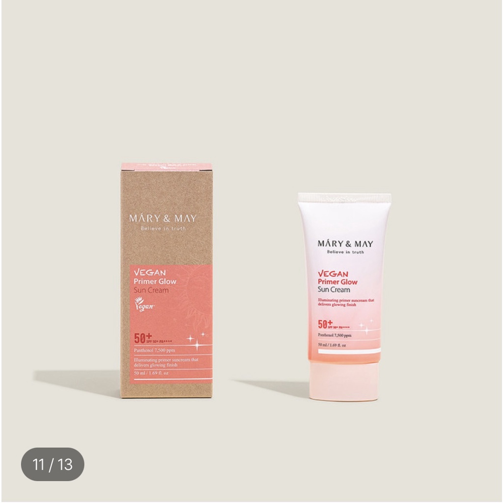 Kem chống nắng nâng tone thuần chay  Vegan Primer Glow Sun Cream SPF50+ PA++++