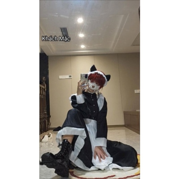 Maid Bộ Cosplay dành cho cả Nam Nữ  Full phụ kiện