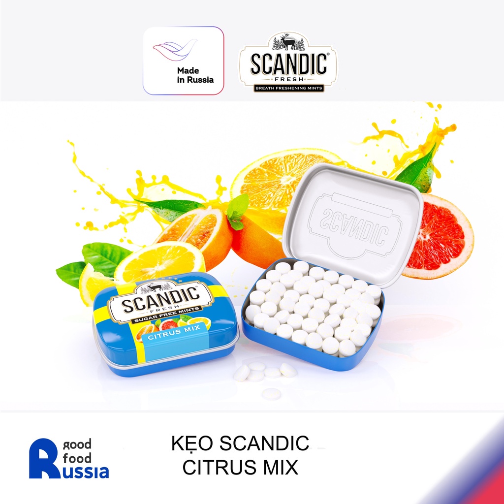 [Mới] Kẹo ngậm không đường Scandic 14g - vị Cam - date 2 năm mới nhất (tháng 2/2025)