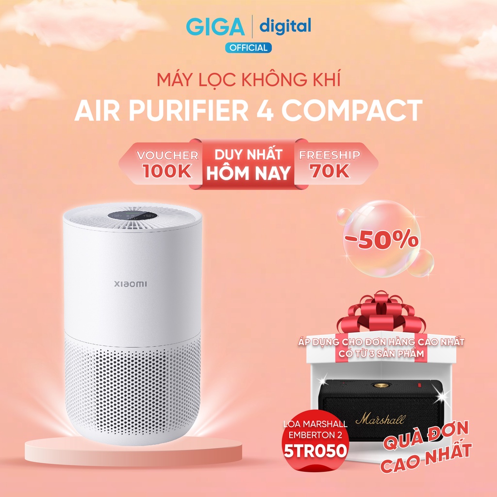 Máy Lọc Không Khí Xiaomi Mi Air Purifier 4 Compact - Giúp Lọc Không Khí, Đánh Bay Bụi Bẩn, Mùi Hôi Nhanh Chóng | BigBuy360 - bigbuy360.vn