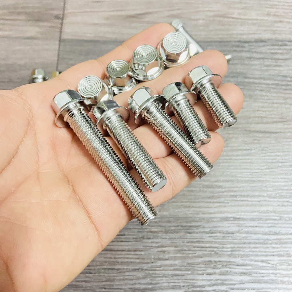 Ốc Inox Đầu Trụ Mẫu Thái - Size 10ly Dùng Trang Trí Xe Máy