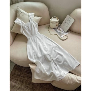 Váy maxi xẻ chân đan dây lưng