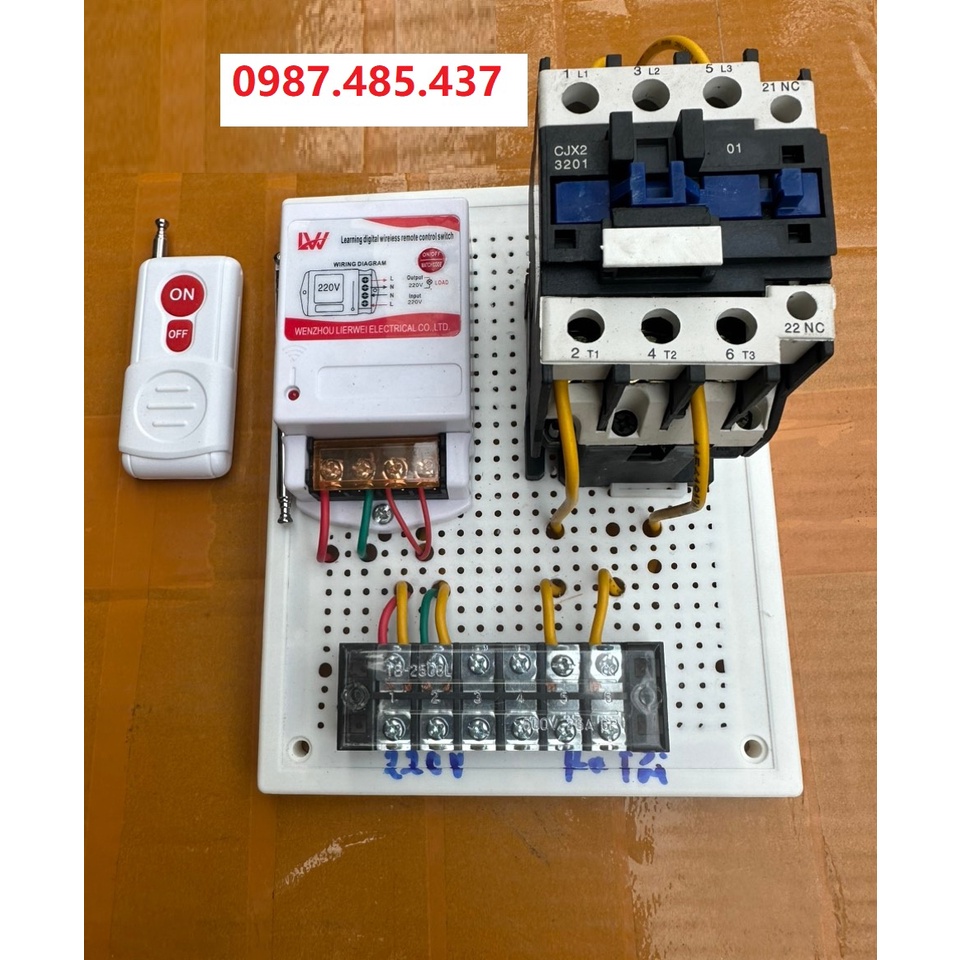 Điều khiển từ xa cho máy bơm 220v/380v - 1000 mét 5Kw có học lệnh