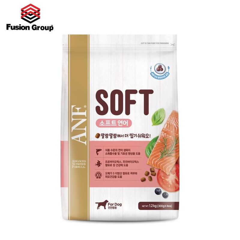 [Túi 1.2kg] Thức Ăn Hạt Mềm ANF Soft Cao Cấp Cho Chó (Vị Cá Hồi / Vị Gà) Hỗ Trợ Tiêu Hóa, Đẹp Lông